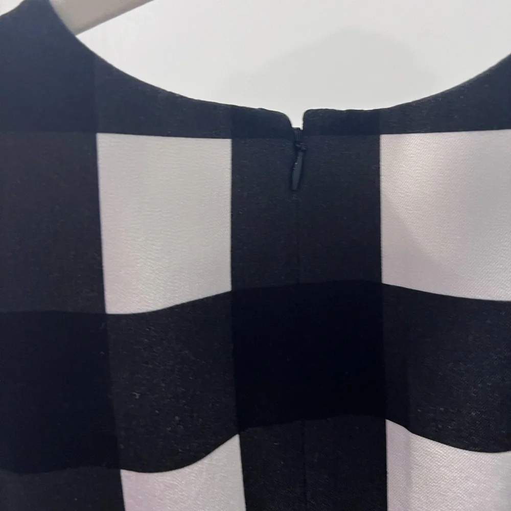 NWT Banana Republic Black and White Checkered Dress Size 14 - Picture 3 of 6